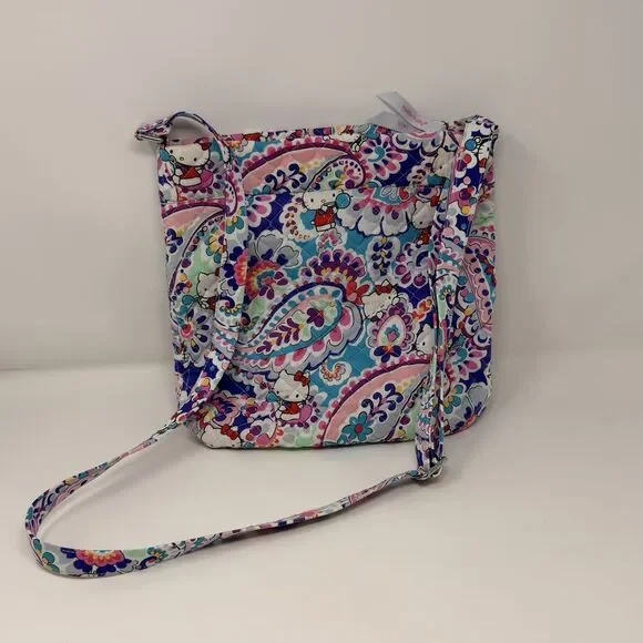 Vera Bradley Hello Kitty Paisley Triple Zip Hipster Crossbody Bag NWOT - Picture 1 of 16